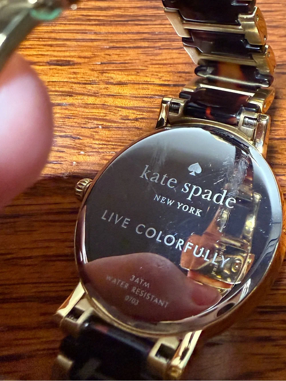 kate spade Gold and Tortoiseshell Gramercy Watch